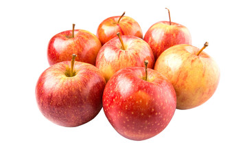 Royal gala apple on white background 