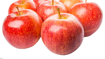 Royal gala apple on white background 