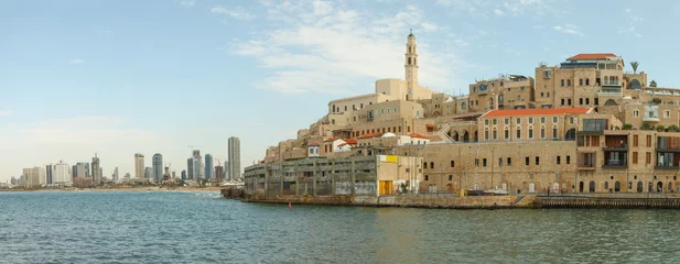 Tuinposter View of Jaffa with Tel Aviv in the background © STOCKSTUDIO