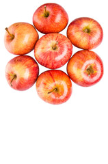 Royal gala apple on white background 