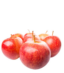 Royal gala apple on white background 