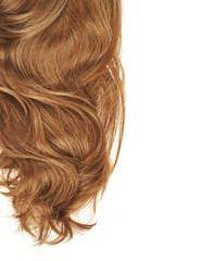 Naklejka premium Hair fragment over the white