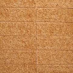 Surface covered with bread cracker snacks