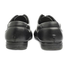 Classic black leather shoes isolated