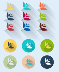 Set of retro eco icons.