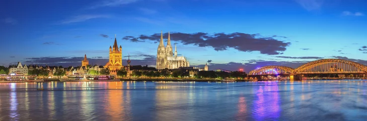 Fotobehang Cologne city skyline at Germany © Noppasinw