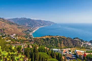 Fototapeta na wymiar The coast of Taormina.
