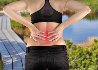 Back pain woman.