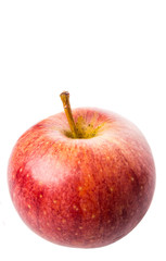 Royal gala apple on white background 
