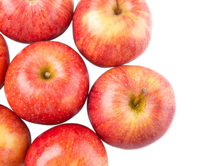 Royal gala apple on white background 