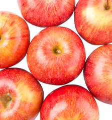 Royal gala apple on white background 