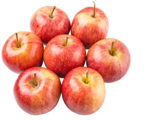 Royal gala apple on white background 