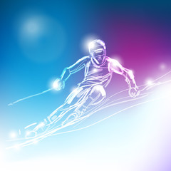 Obraz na płótnie Canvas narciarz wektor