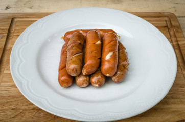 grilled sausages