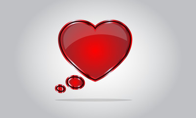 Chat bubble icon - abstract vector speech - valentine's day