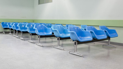 empty waiting seats in hospital