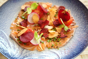 Salmon carpaccio