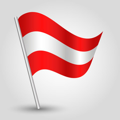 Fototapeta na wymiar vector 3d waving austrian flag on pole - symbol of Austria