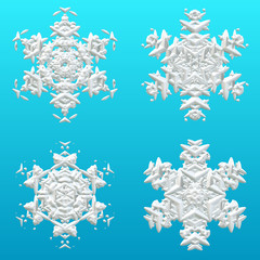 winter snow or snoflakes for christmas gift paper