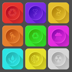 recycle symbol, flower, deer, cat, rain, protection blood, globe