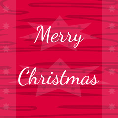 Holiday pink greeting card with Merry Christmas text