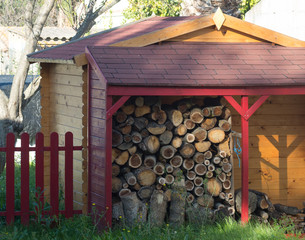 Cabane &agrave; bois