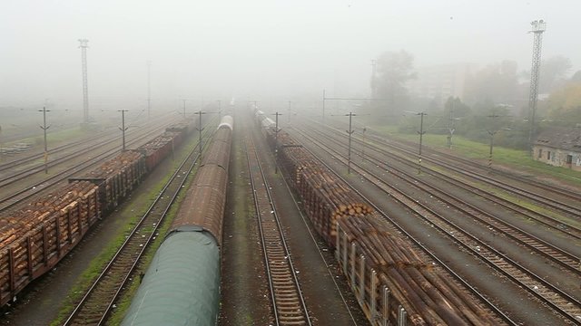 Freight train station - Cargo transportation
