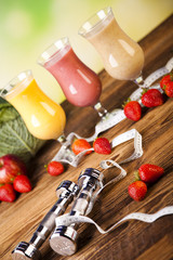 Cocktails with fresh fruits