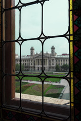 Museo etnografico di Budapest, visto dal Parlamento