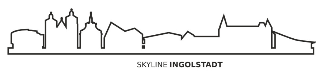 Skyline Ingolstadt - obrazy, fototapety, plakaty