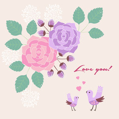 Floral greeting card