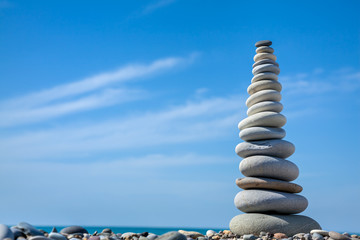 Pyramid of stones for meditation