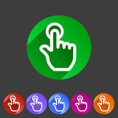 Drag hand flat icon