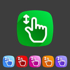 Drag hand flat icon