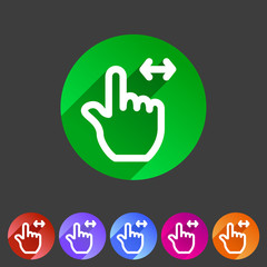 Drag hand flat icon