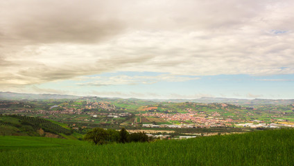 Fototapeta premium evening on the hills of Italy