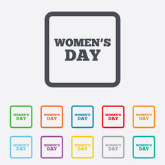 Women's Day sign icon. Holiday symbol.