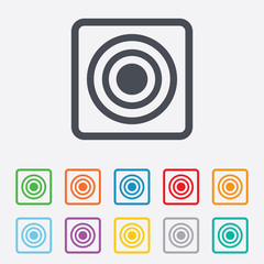 Target aim sign icon. Darts board symbol.