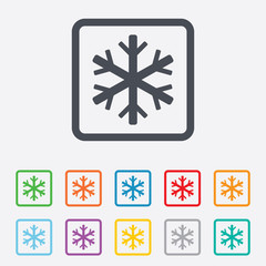 Snowflake sign icon. Air conditioning symbol.