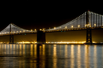 Fototapeta premium San Francisco Bay Bridge Light Display