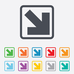 Arrow sign icon. Next button. Navigation symbol