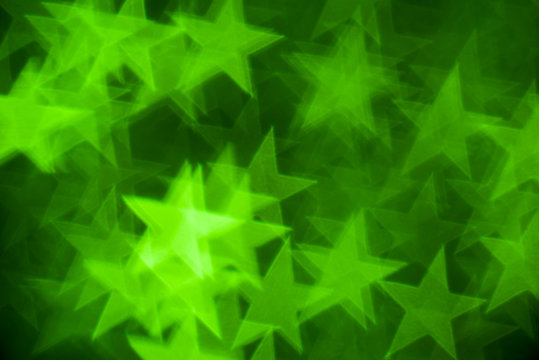 green stars shape photo as background
