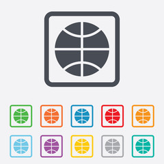 Basketball sign icon. Sport symbol.