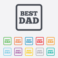 Fototapeta premium Best father sign icon. Award symbol.