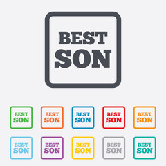 Best son sign icon. Award symbol.
