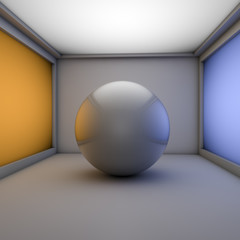 sphere on a light box