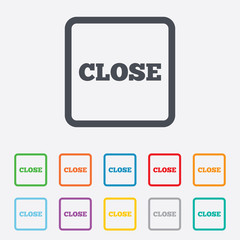 Close sign icon. Cancel symbol.