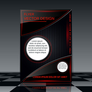Futuristic flyer vector template