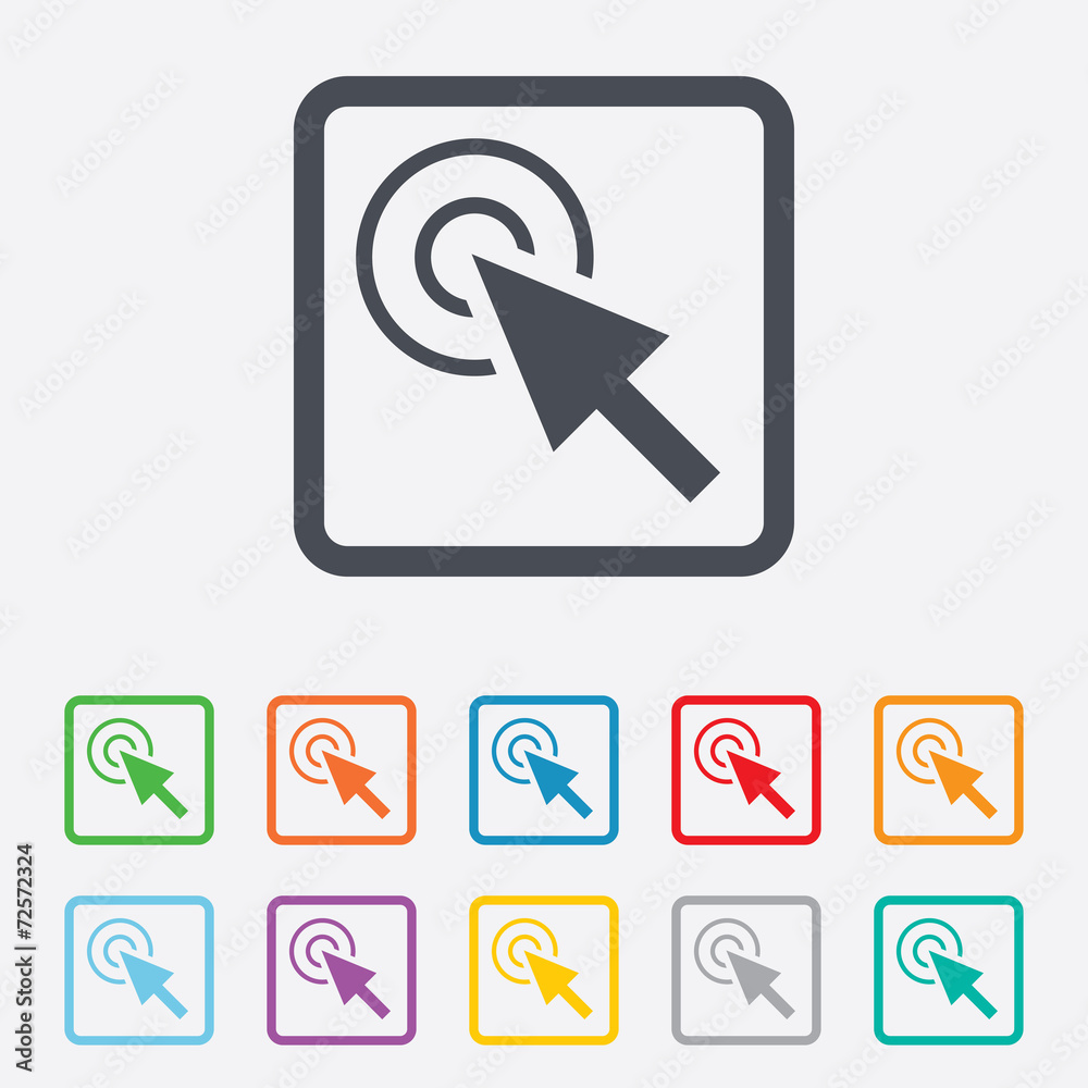 Poster mouse cursor sign icon. pointer symbol.