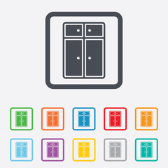 Cupboard sign icon. Modern furniture symbol.